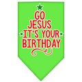 Mirage Pet Products Go Jesus Screen Print BandanaLime Green Small 66-175 SMLG